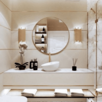 Een gouden badkamer