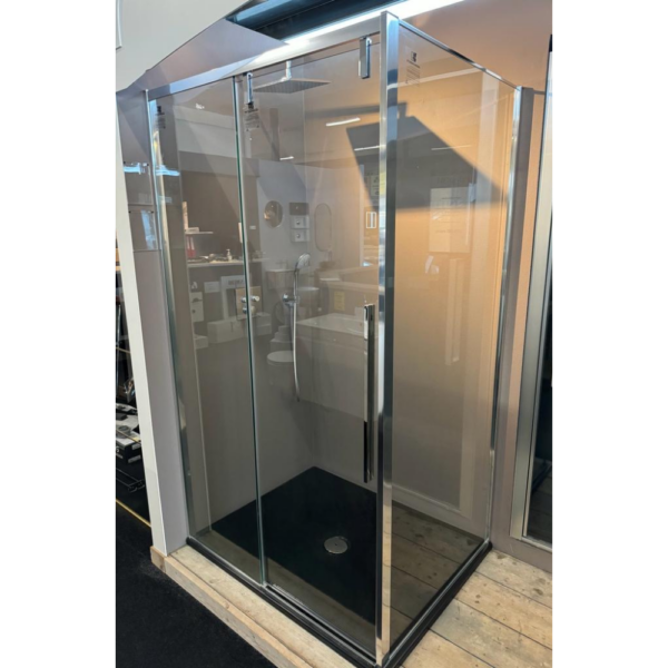 Van Rijn products schuifhoekcabine 120x90cm helder glas chroom