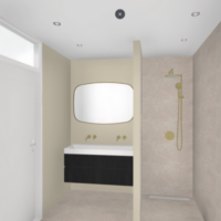 Sani-Dump - Een zeer kleine badkamer 3d ontwerp wastafel