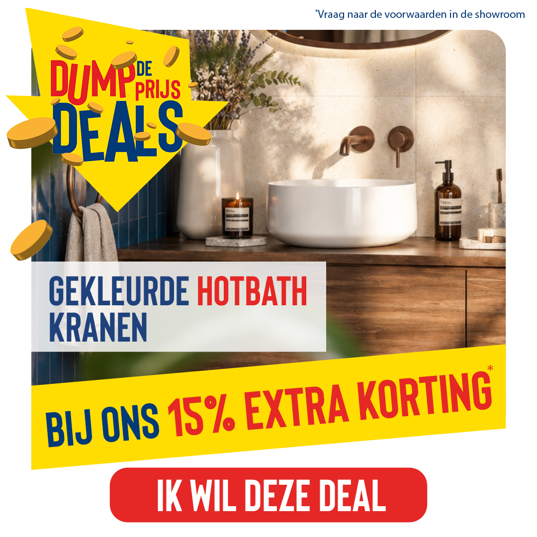 15 procent extra korting op Hotbath kranen